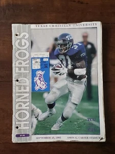 Vintage 1993 TCU Vs SMU Football Program And Ticket Stub Rare - Picture 1 of 7