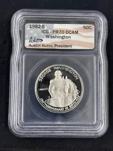 1982-S 50C GEORGE WASHINGTON SILVER PROOF HALF DOLLAR PR70 DCAM - Picture 1 of 2