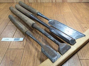 DEFEKT BESCHÄDIGT Japanischer Vintage Stechbeitel Nomi 30,42,23,46 mm JJ706 - Bild 1 von 19