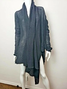 WIDOW SUPER LONG CARDIGAN BLACK NEW WITH TAGS SIZE XTRA SMALL  - Bild 1 von 8