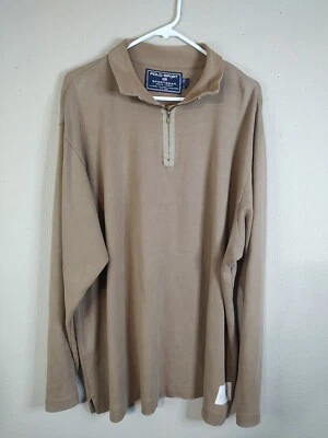 Polo Deportivo Beige XXL Deportista Cuarto Cremallera Pullover Sudadera Para Hombre XXL   Foto 1 de 4