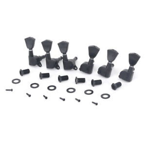 Musiclily Pro Black 3L3R Sealed Guitar Machine Heads Tuning Pegs Keys Tuners Set