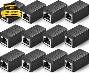 RJ45 Coupler, 12 Pack Ethernet Extender Adapter, Ethernet Coupler Fele to Fele C - Picture 1 of 7