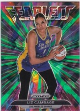2023 PANINI WNBA PRIZM GREEN CRACKED ICE PRIZM #1 "FEARLESS" LIZ CAMBAGE