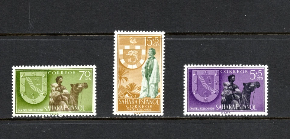 S4307 Sello Colonial Sahara Español 1956 Día 3v.   MNH Foto 1 de 1