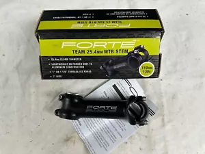 Forte Team Threadless MTB Stem 25.4 x 110mm, 1" or 1 1/8”, 7 deg rise, 6061-T6 - Picture 1 of 2