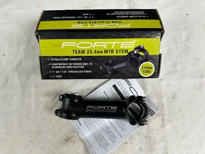 Forte Team Threadless MTB Stem 25.4 x 110mm, 1" or 1 1/8”, 7 deg rise, 6061-T6 - Image 1 of 2