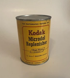 KODAK MICRODOL REPLENISHER, VINTAGE CAN SOLD FOR DISPLAY - Picture 1 of 1