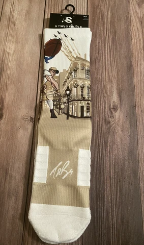 Drew Brees New Orleans Saints NFL Strideline Socks Size M/L (shoe size 8-12) Cover