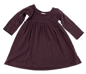 Peek Baby Girls 3-6 Months Maroon Long Sleeve Dress - Picture 1 of 5