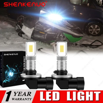 2X 881 Faro LED Azul para Arctic Cat F1000 2007 2008 2009 Bombillas Moto de Nieve Foto 1 de 4