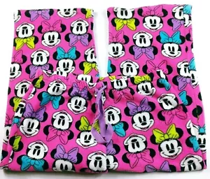 Disney Girl's Minnie Mouse Pajama Pants Medium Pink Stretch Drawstring - Picture 1 of 7