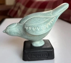 Anne Roset Fauvette Figurine Song Bird Blue Ceramic France - Picture 1 of 10