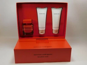 NARCISO RODRIGUEZ ROUGE 3 PC GIFT SET 1.6 EDP Spray +1.6 Shower Cream & Lotion - Picture 1 of 4