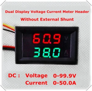 DC0-100V / 50A rosso + rosso doppio display a LED 0,28 misuratore di corrente... - Imagen 1 de 1
