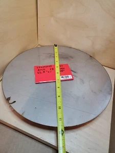 Stainless Steel 304 disk 11.5" +- 18 Gage 0.040" Plate Round Sheet *IN*STOCK*USA - Picture 1 of 9