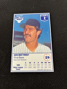 DON MATTINGLY ODD BALL KRAFT HOME PLATE HEROES 1987 YANKEES BASEBALL CARD - Picture 1 of 1