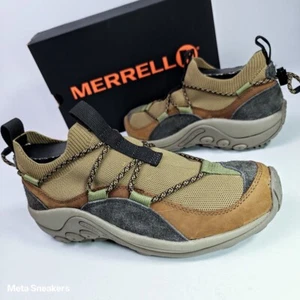 Merrell US 9 Men Moc Brown Beige Green Slip On Explorer Comfort Hike Jungle -New - Picture 1 of 17
