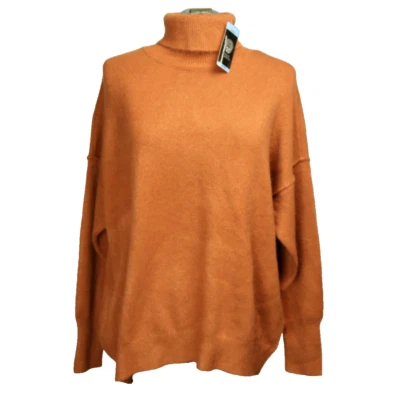 Suéter Vince Camuto Cuello Alto Tejido Manga Larga Pullover Elastizado Sierra Marrón L Foto 1 de 4