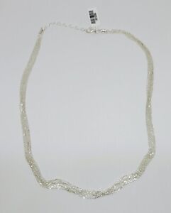 New JTV Sterling Silver 8 Strand Necklace ~ 20"