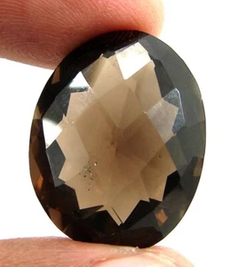 Piedra preciosa de cuarzo ahumado natural de 37,80 quilates corte a cuadros piedra sin tratar - 1172 - Imagen 1 de 2