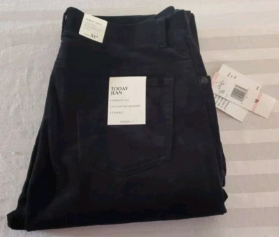 NWT Jones New York Sport Black Brushed Denim Jeans Size 10 Straight Leg Stretch - Image 1 of 4