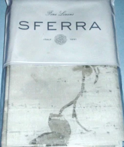 Sferra Barletta Euro Sham Long Staple Cotton Tin Grey Floral Print Percale New - Picture 1 of 2