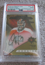 2018 Ultimate Collection Introductions Showcase Gold Carter Hart Auto RC PSA 9