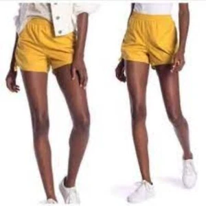 Madewell Pull On Shorts Womans S Greek Gold Side Tie Stretch Comfy Casual Beach - Picture 1 of 8