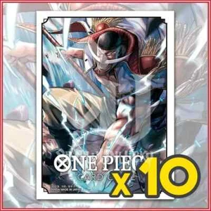 ONE PIECE TCG: EDWARD.NEWGATE WHITEBEARD (10) SLEEVES OFFICIAL BANDAI🔥 - Picture 1 of 2