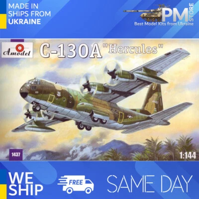 Amodel 1437 1/144 Bomber C-130A "Hercules" Plastic model kit - Image 1 of 4