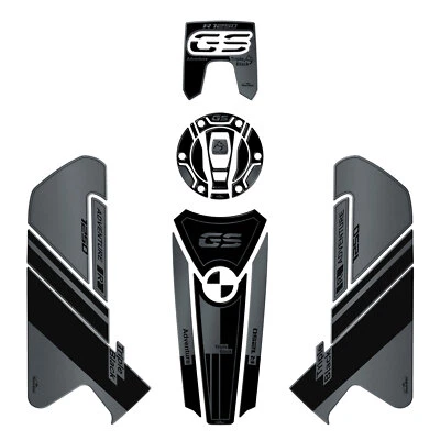 Set Réservoir AUTOCOLLANTS 3D Compatible Avec BMW GS 1250 Adventure Triple Black - Photo 1/4