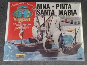 VTG 1991 COLUMBUS 500TH ANNVERSERY 3 SHIPS W DIORAMA NINA, PINTA, SANTA MARIA FS - Picture 1 of 6
