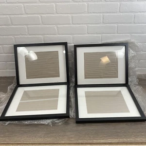 DesignOvation Gallery 11" x 14"/8”x10” Black Wood Picture Frame (Set of 4) - Picture 1 of 7