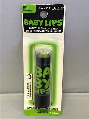 Maybelline New York Baby Lips ELECTRO Moisturizing Lip Balm ~ #90 Minty Sheer Foto 1 de 3