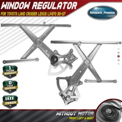 2x Regulador de ventana eléctrica para Toyota Land Cruiser LX470 98-07 delantero izquierdo y derecho Foto 1 de 4