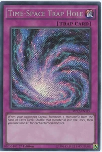 Yugioh Time-Space Trap Hole MP15-EN119 Secret Rare 1st Edition LP - Picture 1 of 1