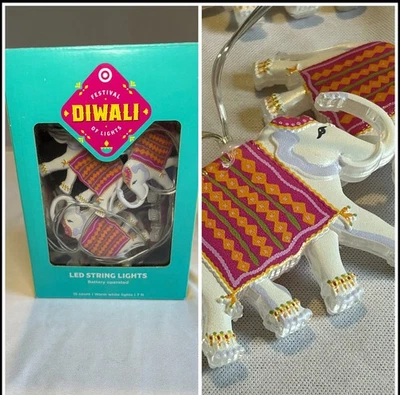 Target Diwali Festival Of Lights 15  Elephant String Lights India 7ft Long - Image 1 of 4