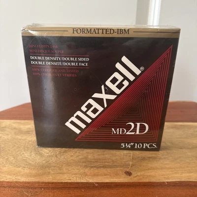 Maxell MD2-D Double Sided Double Density 5.25" Mini Floppy Disk 10-Pack - Image 1 of 4