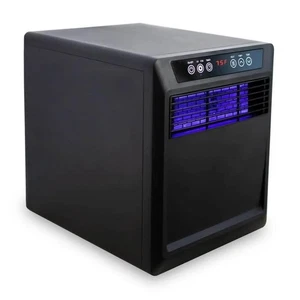 Indoor Electric Space Heater with Thermostat/Remote 1500-Watt Mica Panel Cabinet - Picture 1 of 8