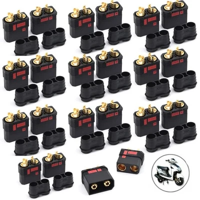 10 Pairs QS8-S Anti-Spark Connector Set Male And Female for RC Lipo Battery 8MM - Image 1 of 4