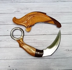 Karambit Knife Fixed Blade Handmade Indonesia Karambit Silat Ethnic - Picture 1 of 6