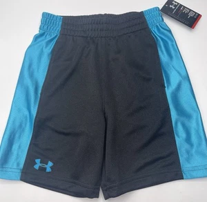 Under Armour Shorts Boys Size 4 Black Blue  - Picture 1 of 4