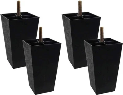 Patas de sofá, patas de sofá de plástico de 4,5 pulgadas patas de muebles de repuesto, patas cuadradas con Foto 1 de 2