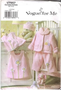 Vogue Sewing Pattern 7957 Toddlers Jacket Collar Vest Jumper Pants Toddler 1-4 - Picture 1 of 1