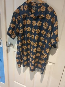 Rospo&Co. Polo XXL con bottoni manica corta floreale batic uomo - Foto 1 di 4