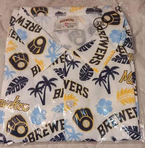 2023 MILWAUKEE BREWERS HAWAIIAN THEME NIGHT SHIRT SGA GIVEAWAY XXLARGE 2XL - Picture 1 of 1
