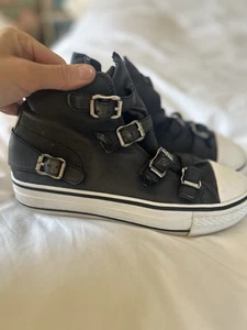 Ash Platform Black Buckle Trainers - Picture 1 of 6