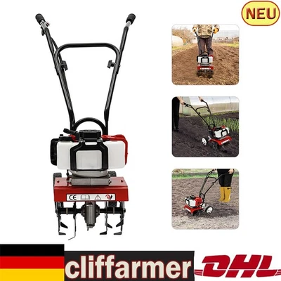 Benzin Gartenfräse Motorhacke 52CC Radantrieb Ackerfräse Bodenfräse Kultivator - Bild 1 von 4