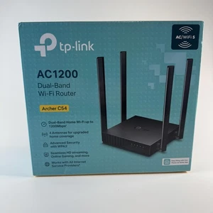 TP-Link Archer C54 AC1200 Dual-Band Wi-Fi 5 Router WPA3 4 Antennas MU-MIMO WPS - Picture 1 of 4